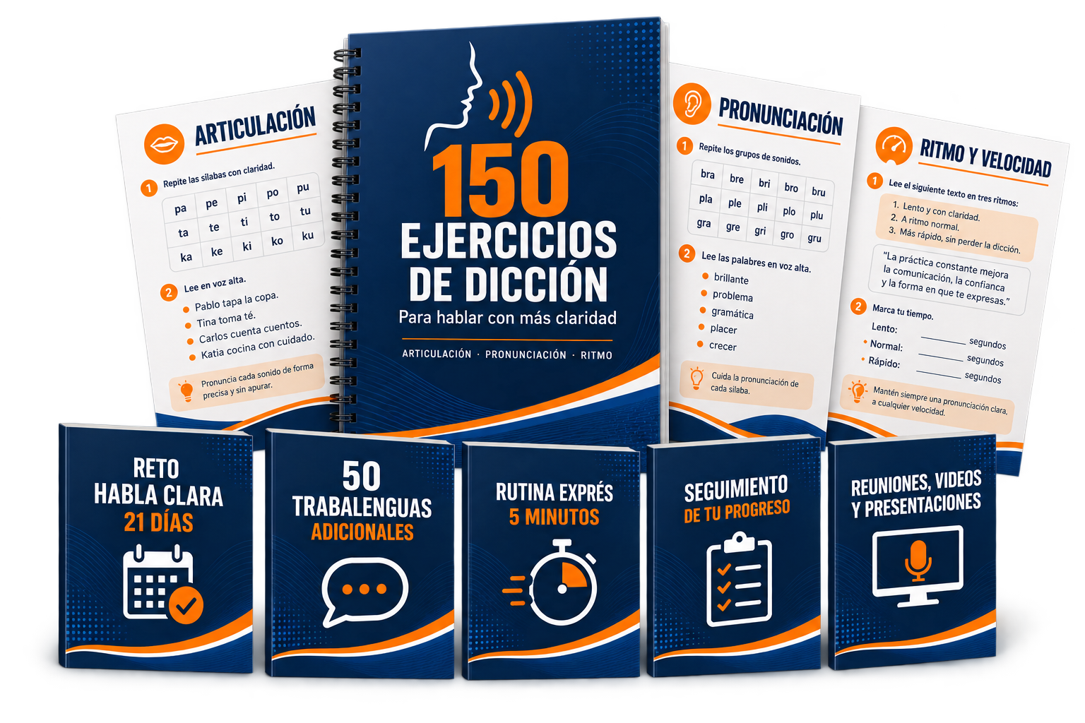 150 ejercicios de dicción y cinco bonos incluidos