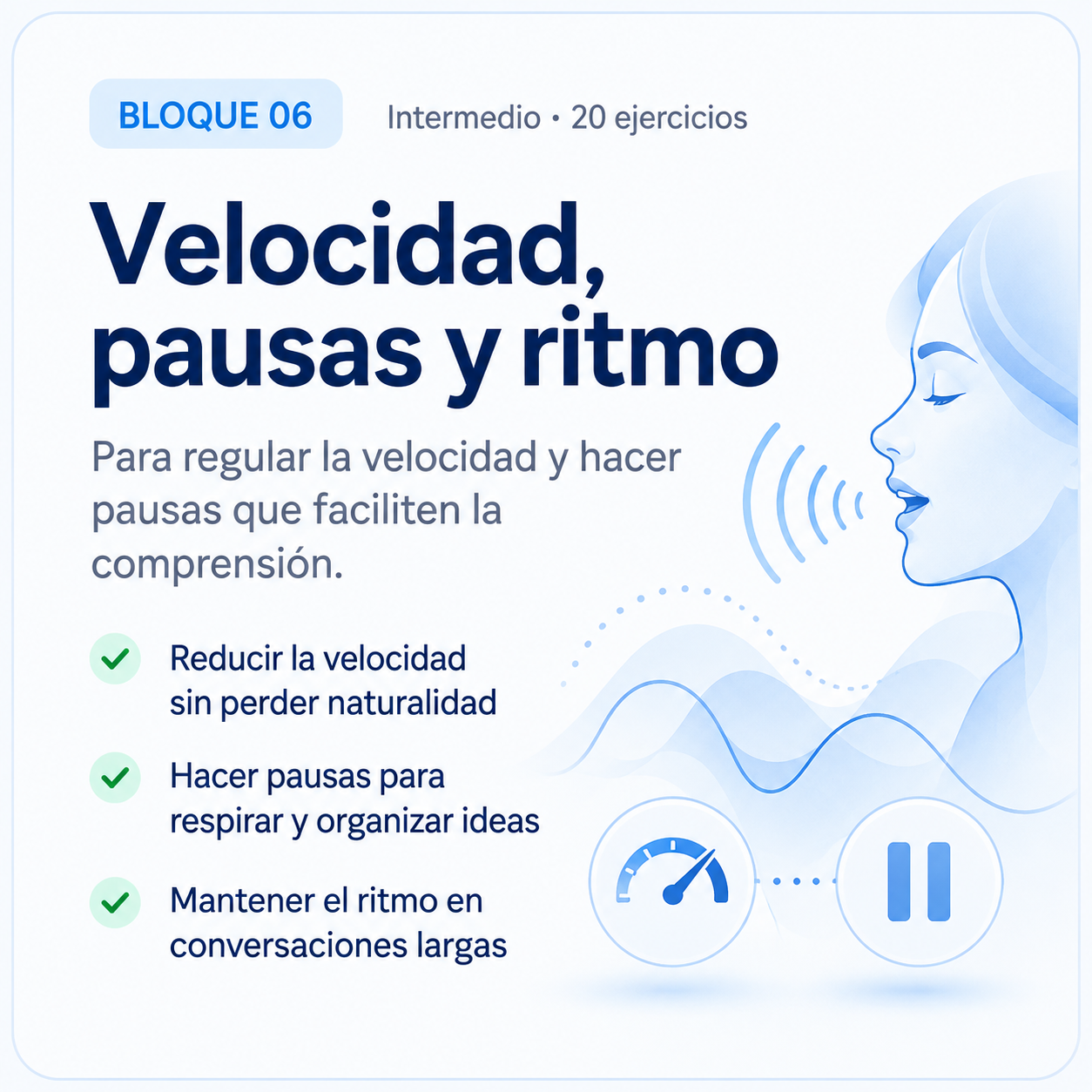 Velocidad, pausas y ritmo